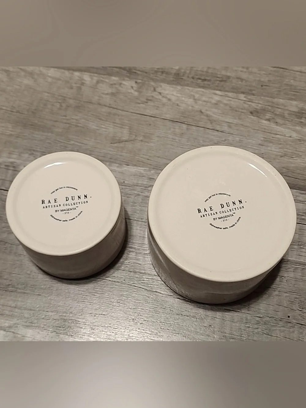 Rae Dunn by Magenta Ceramic‎ Salsa & Guacamole Bowls in Cream - Set of 2